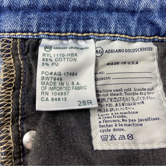 Adriano Goldschmied Womens Jeans Size 28 The Stlit Cigarette Leg Inseam 28" - Picture 10 of 12